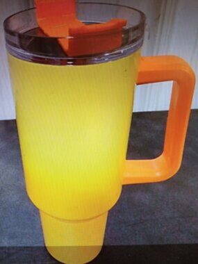 40 oz. Stainless Steel Travel Mug with Lid and Straw Tumbler *READ*NEW*